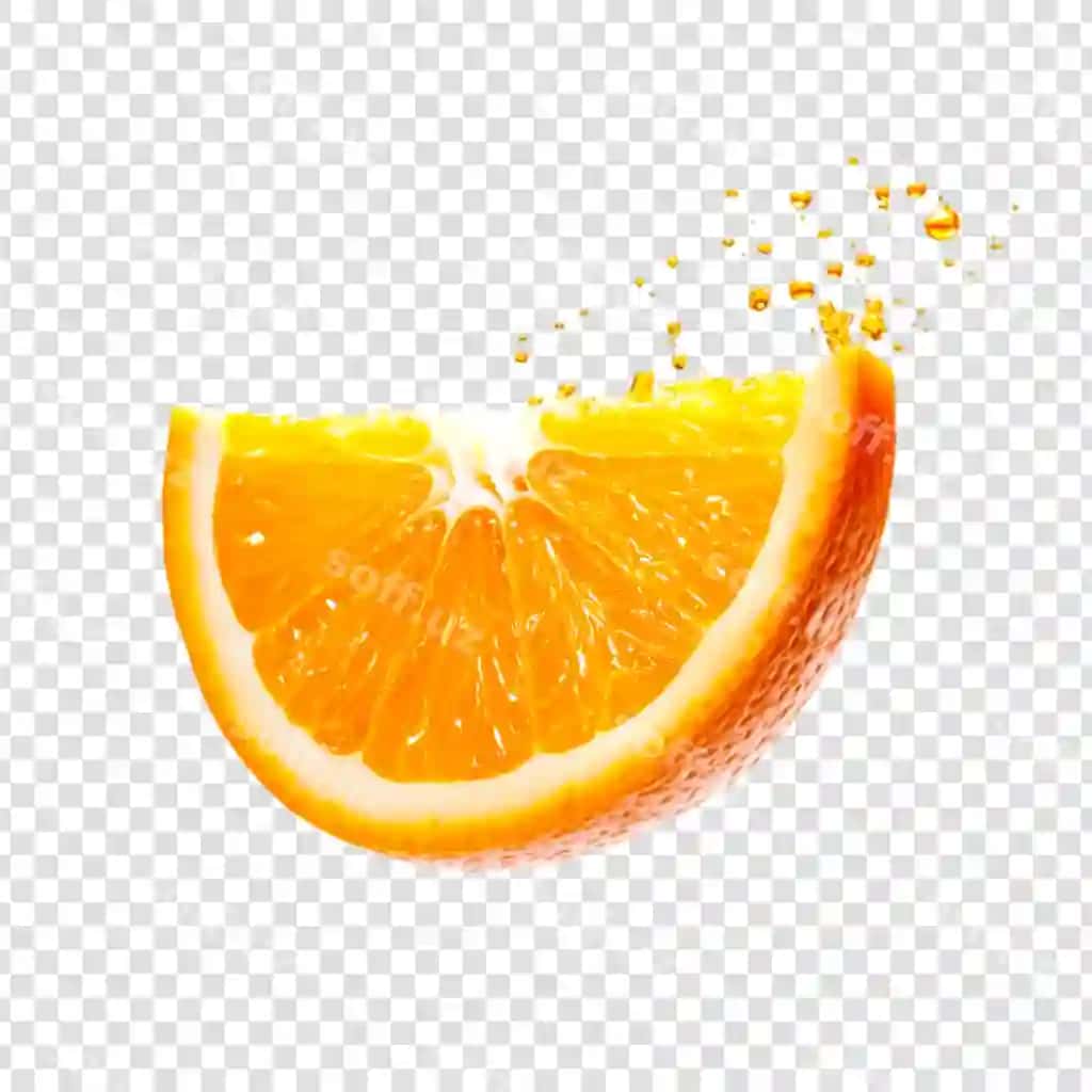 To'q sariq rangli shaffof fon | Orange slice transparent background