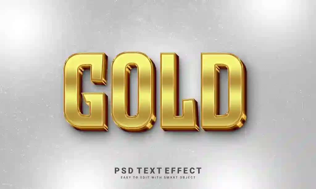 Oltin matn effekti | Gold text effect