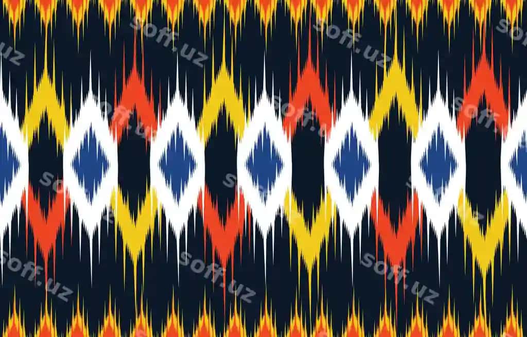 Ikat etnik naqsh seamless sharqiy ikat seamless naqsh ikat | Ikat ethnic pattern seamless oriental ikat seamless pattern ikat