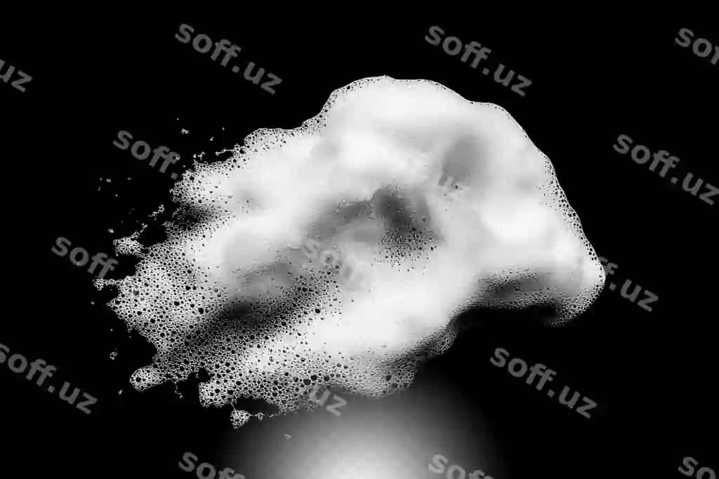 Oq sova puf teksturasi | White soap foam texture