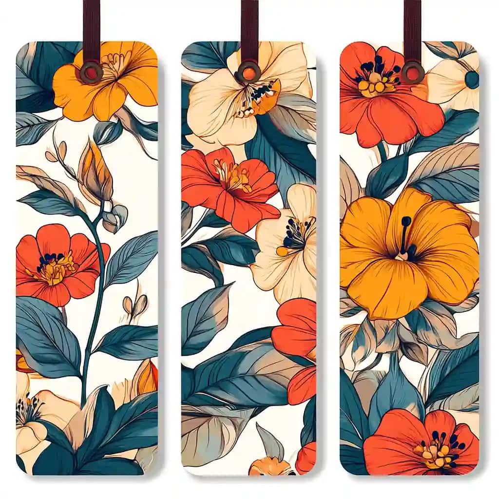 Gullar bilan gulli xatcho'p dizayni ularni qoldiradi | Floral bookmark design with flowers leaves them