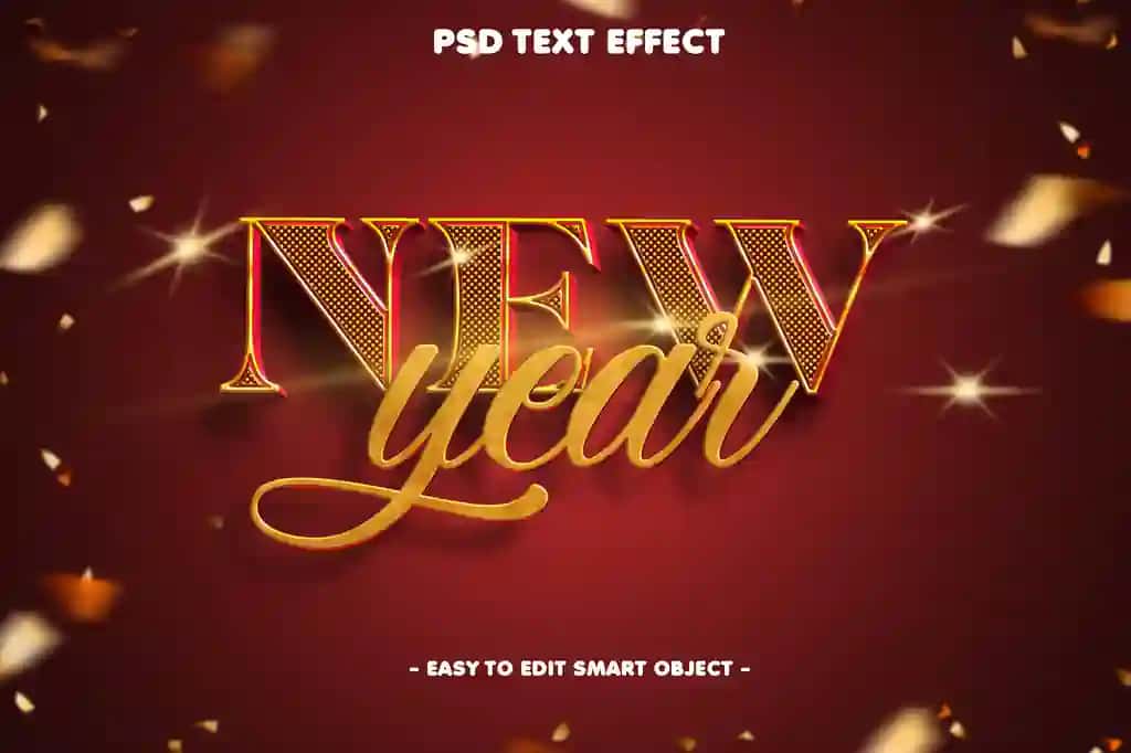 Yangi yilingiz bilan 2025 tahrirlanadigan matn effekti | Happy new year 2025 editable text effect