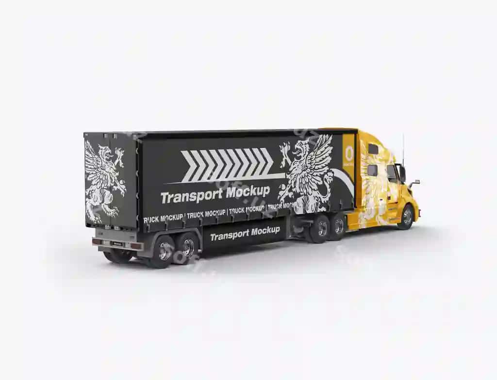 Klassik Amerika og'ir yuk mashinasi maketi | Classic american heavy truck mockup