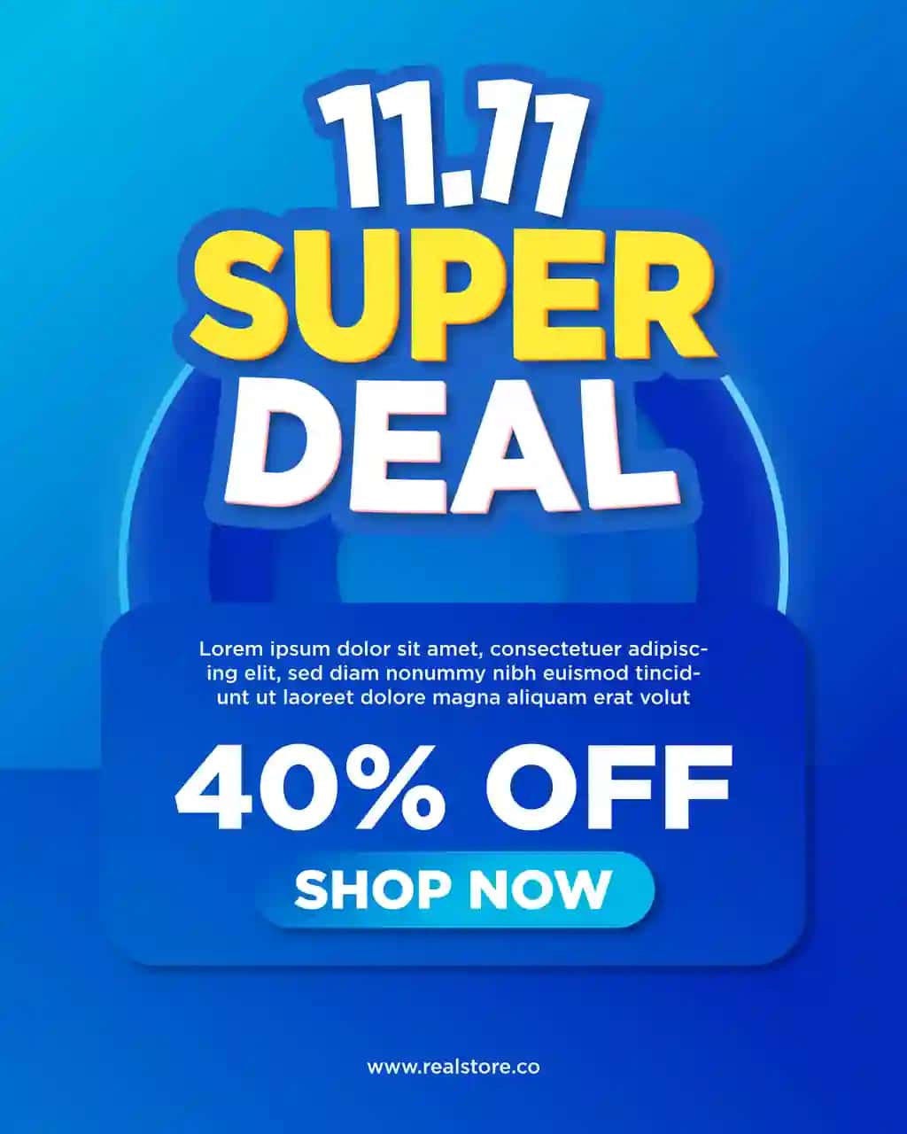 11 11 super kelishuv flesh savdosi plakat dizayni | 11 11 super deal flash sale poster design