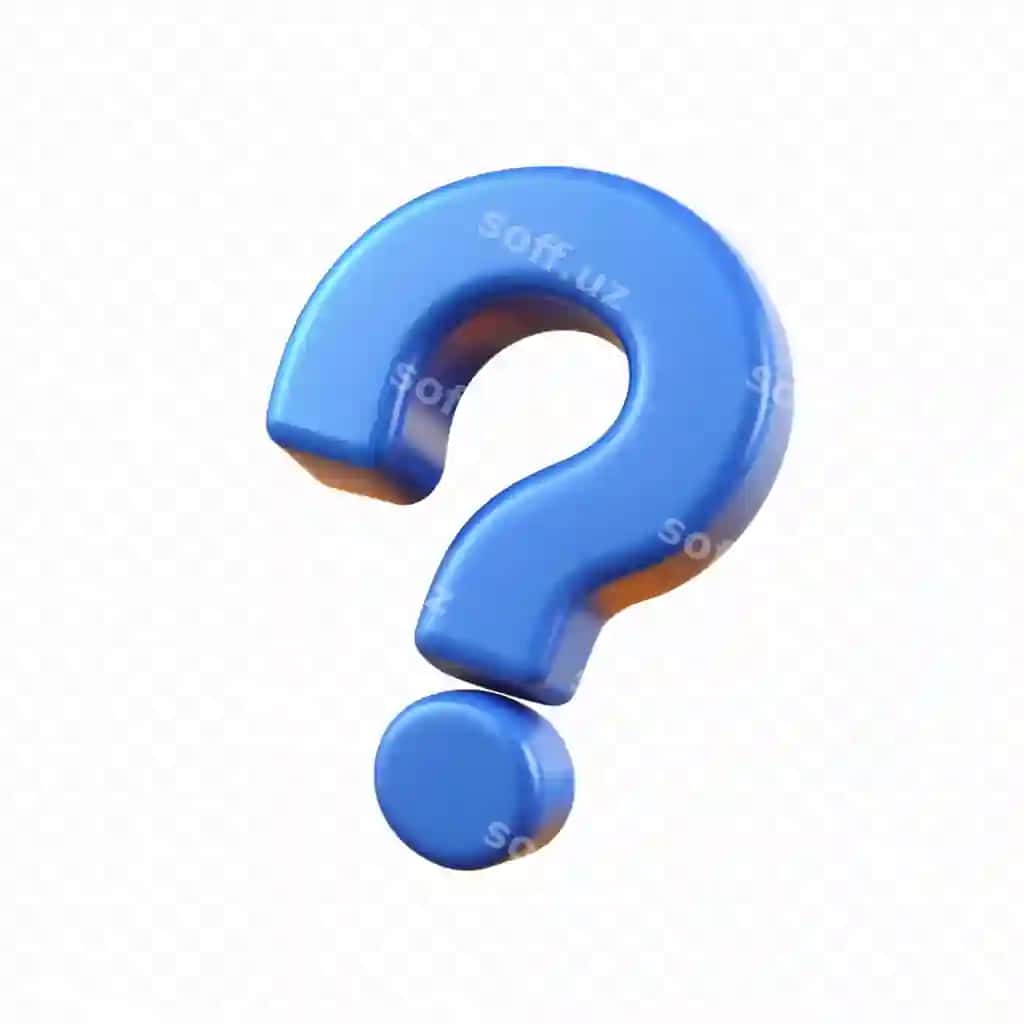 Yuqori rezolyutsiya 3D renderlangan savol belgisi ikonasi shaffof fonda | High resolution 3d rendered question mark icon transparent background