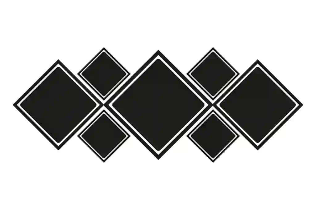 Qora oq tasvir uchta olmos shakli | Black white image three diamond shapes