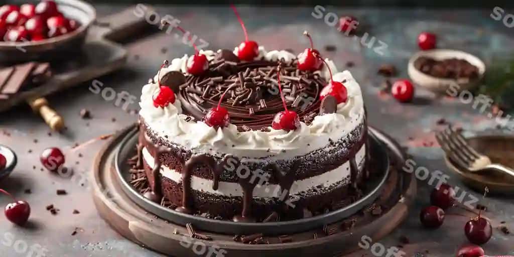 Qora o'rmon torti jadvali | Black forest cake table