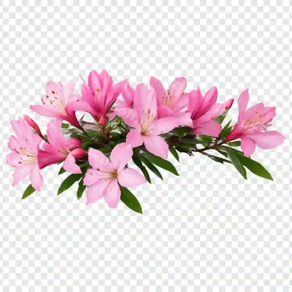 Azalea güldi shaffof fonda ajraltirilgan | Azalea flower isolated transparent background