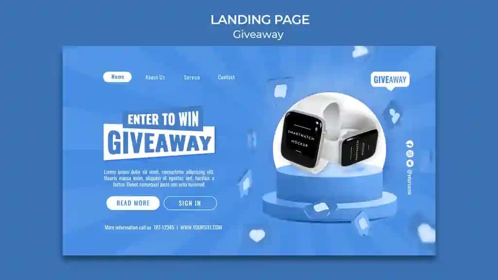 Gradient sovg'a dizayn shabloni | Gradient giveaway design template