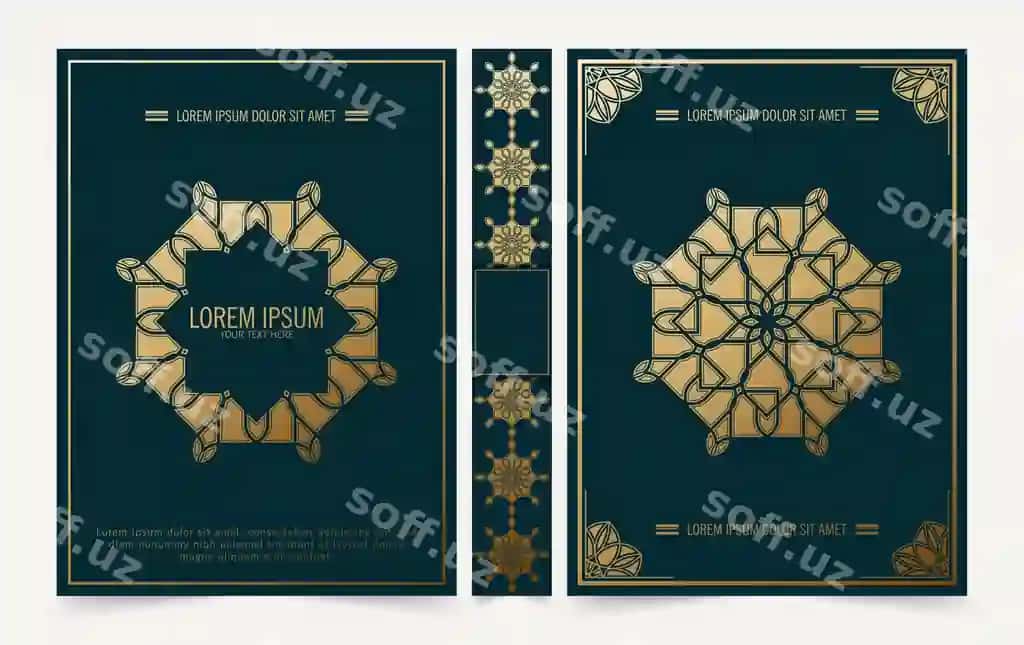 Qimmatbaho dekorativ mandala kitob qoplashi dizayni | Luxury decorative mandala book cover design