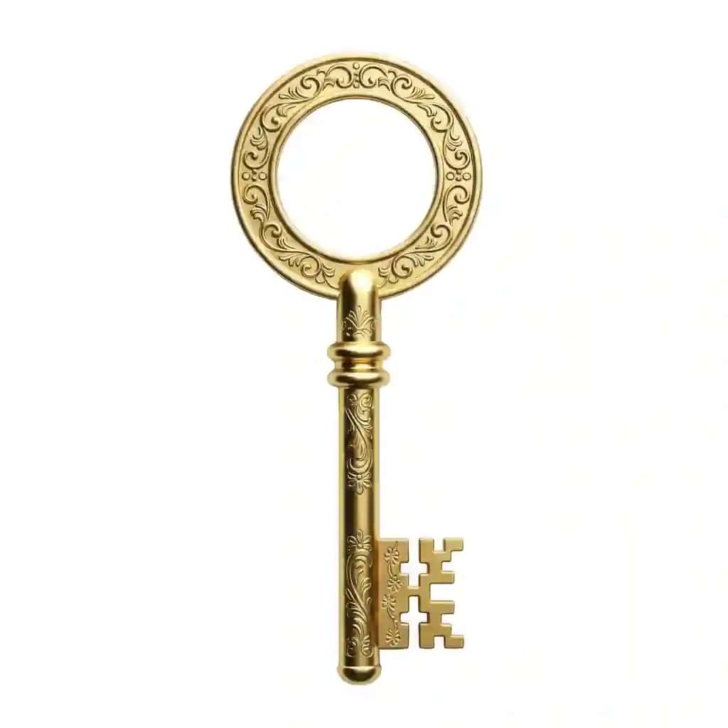 Murakkab oltin kalit | Intricate golden key