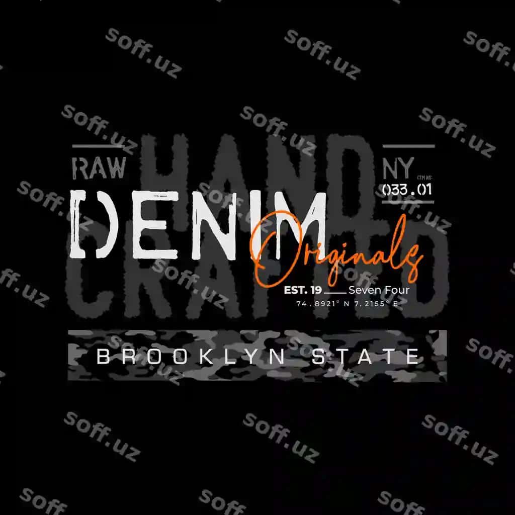 Asl denim tipografiya futbolka dizayni | Original denim typography t shirt design