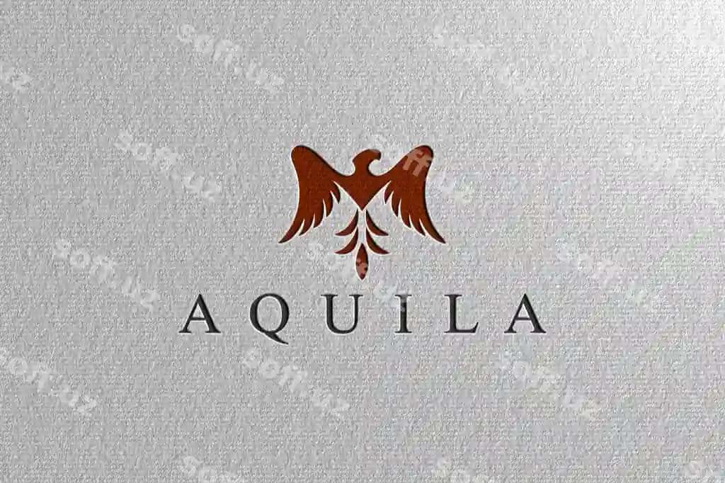 Oq qog'ozdagi joylangan logotip namunasi | White paper punched logo mockup