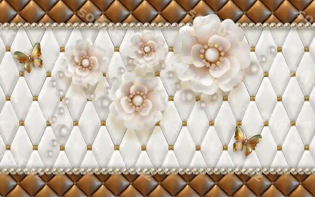 Marvaridli kapalaklar bilan nafis gulli kompozitsiya | Elegant floral composition with pearls butterflies