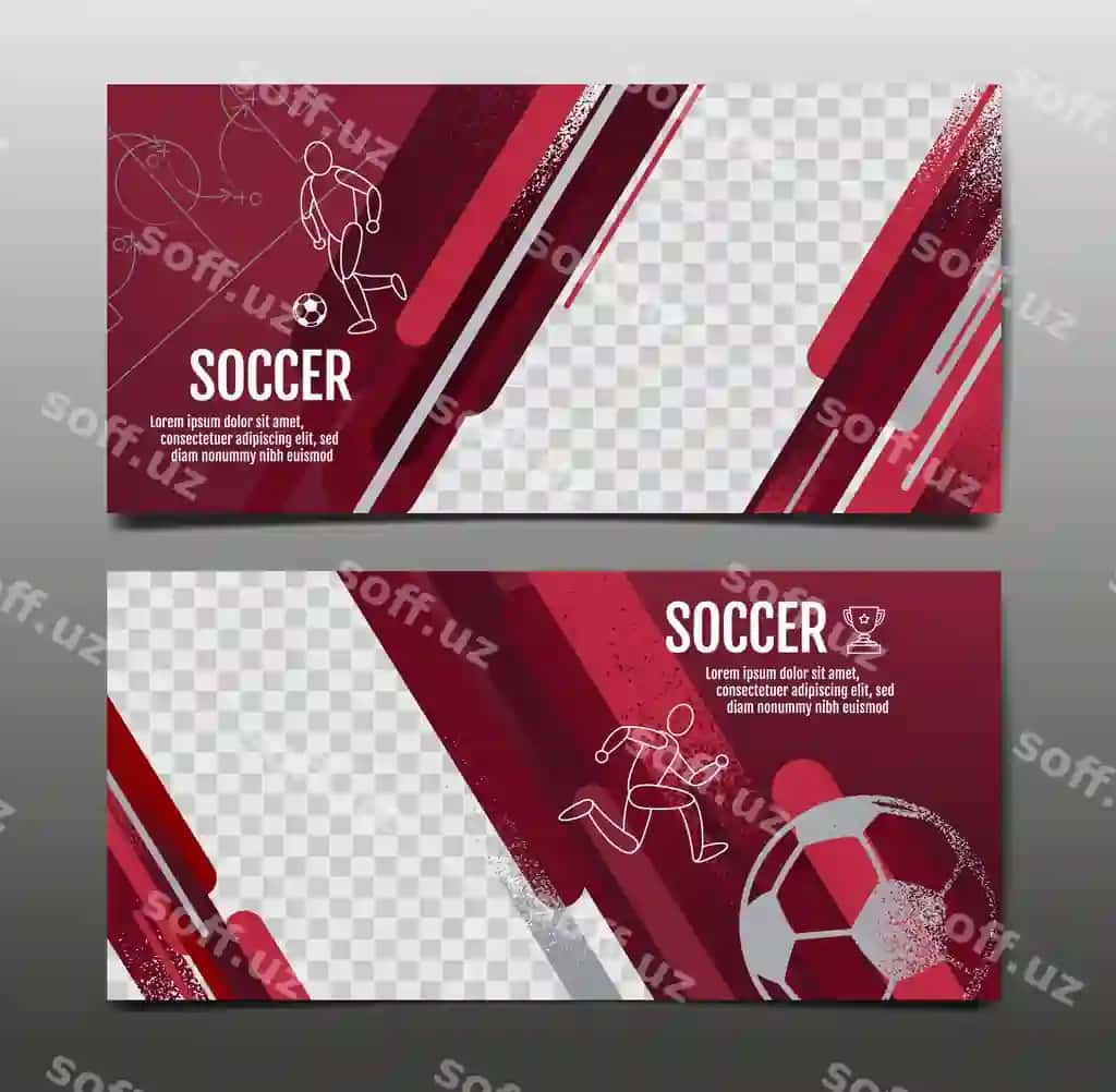 Futbol turniri, futbol baner, sport dizayn | Soccer tournament football banner sport layout design