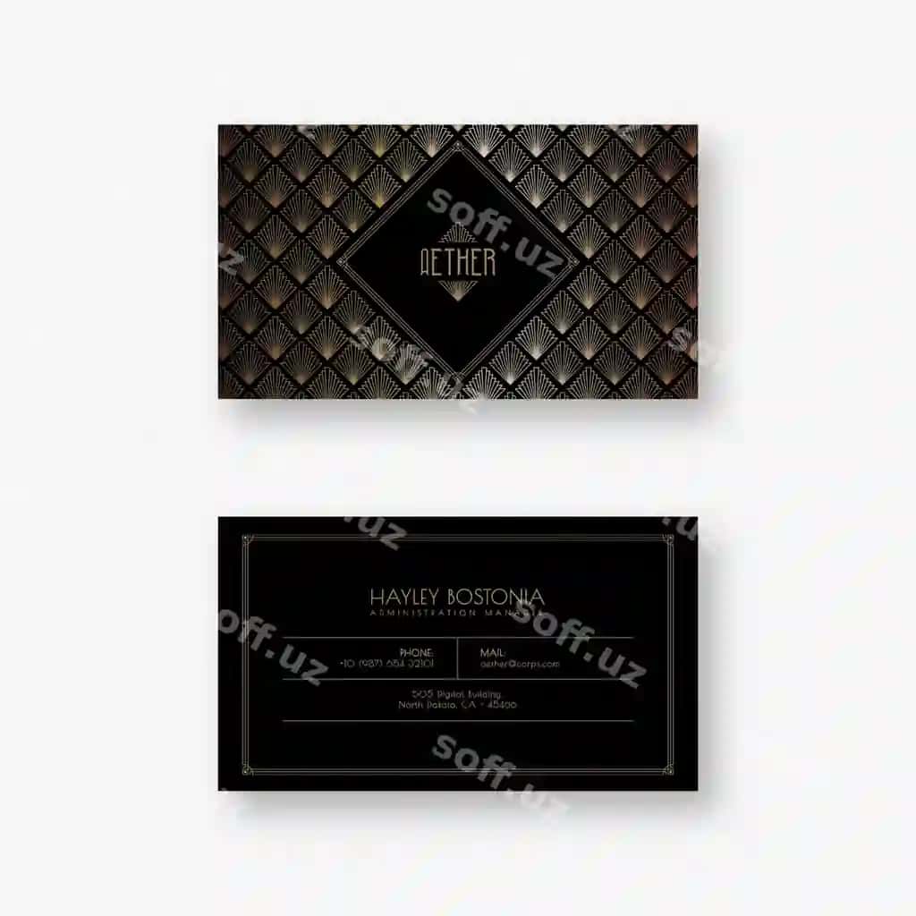 Art deco vizitkasi | Art deco business card