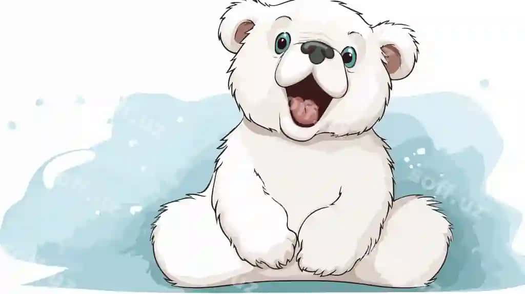 Vintage polar ko'ylak ayiqchik so'z qutisi kartina illustratsiyasi | Vintage polar teddy bear with speech bubble cartoon illustration