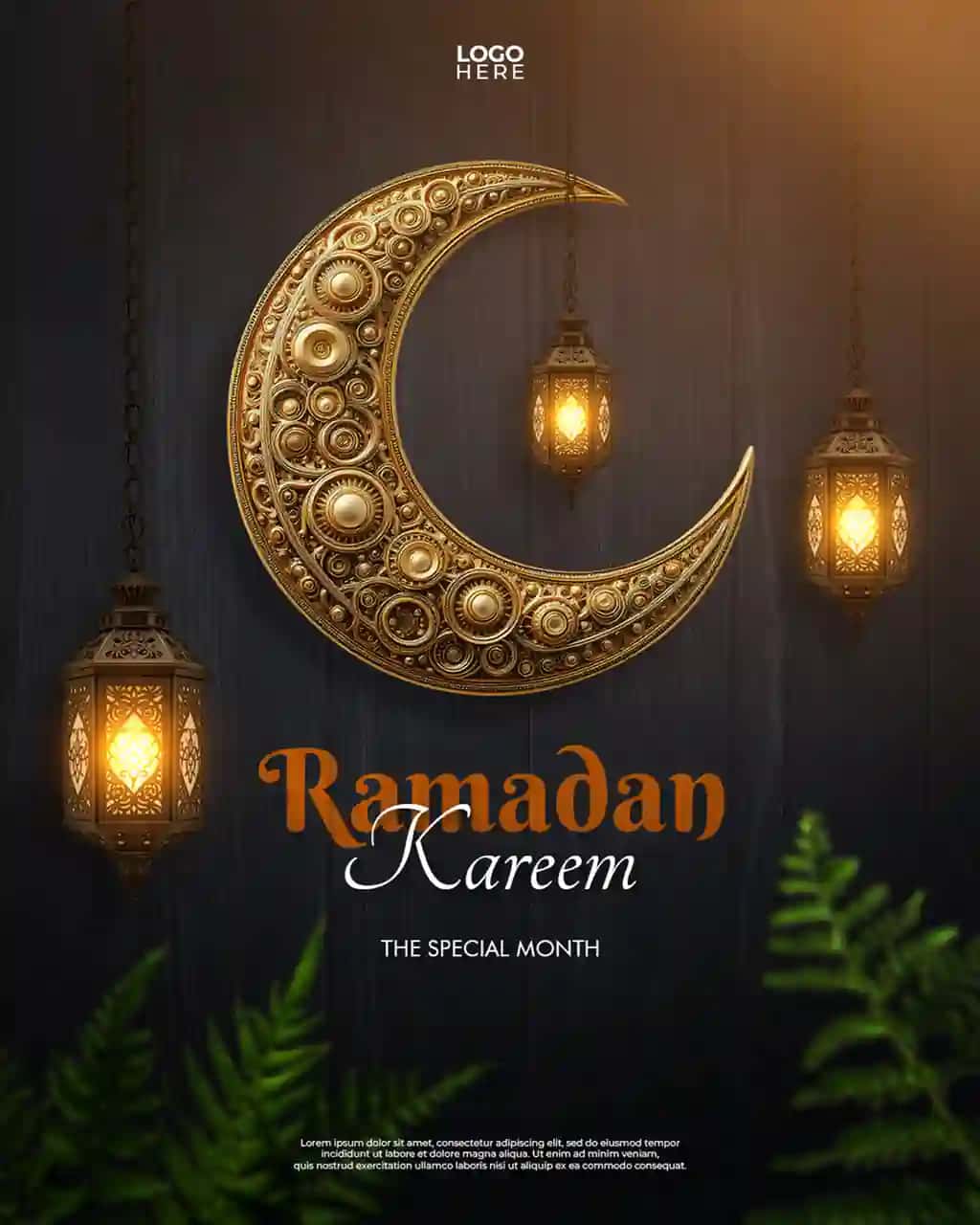 Ramazon kareem maxsus oyi ijtimoiy media post shablonlari dizayni | Ramadan kareem special month social media post template design