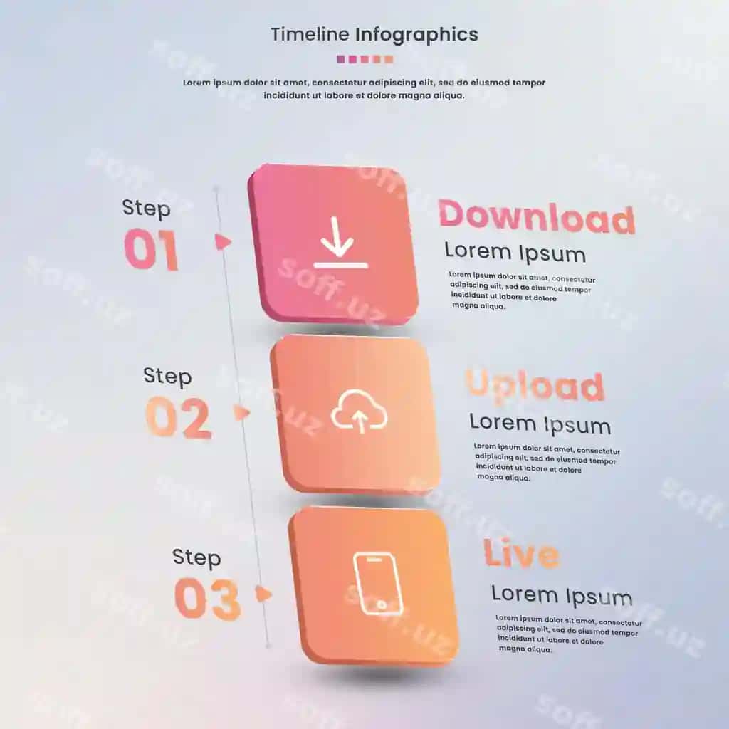 Flats timeline infografika shabloni | Flat timeline infographic template