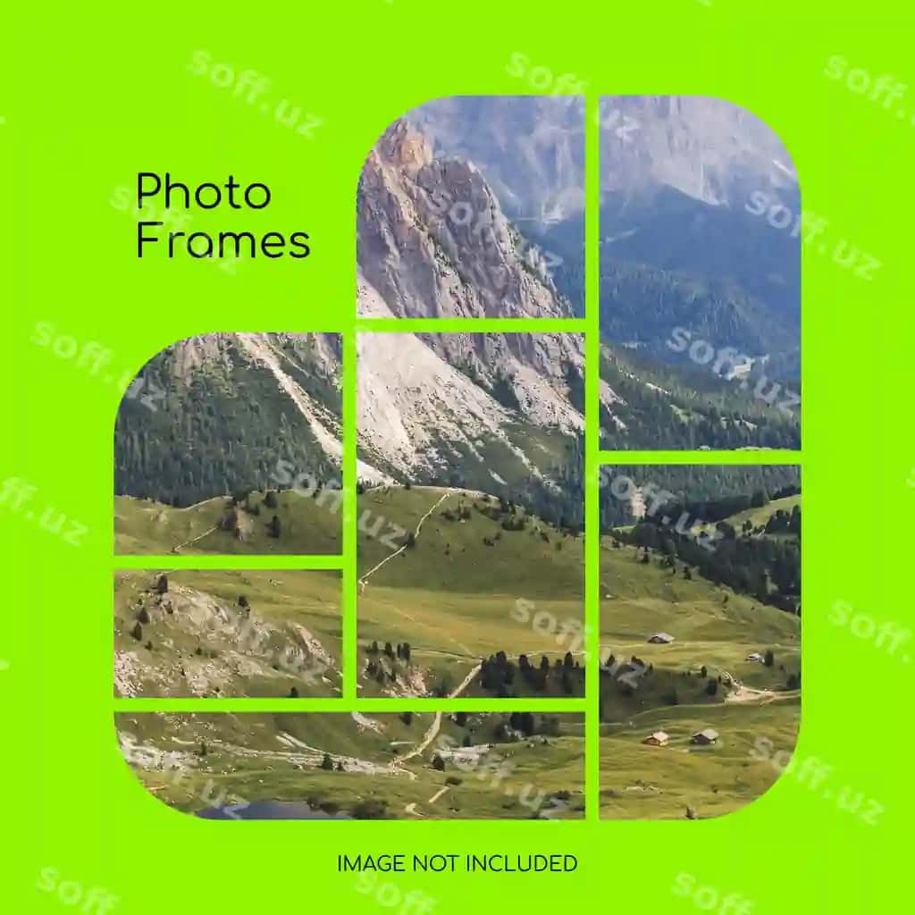 Foto kollaj ramkalari vektorli ko'p tasvirli dizayn | Photo collage frames vector multi image design
