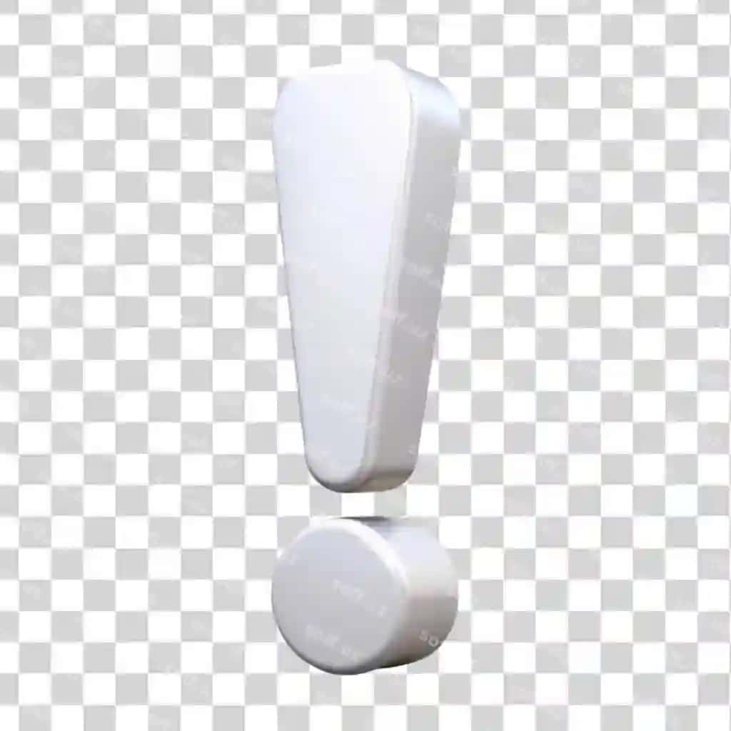 Undov belgisi oq rang izolyatsiya qilingan shaffof fon | Exclamation mark white colour isolated transparent background