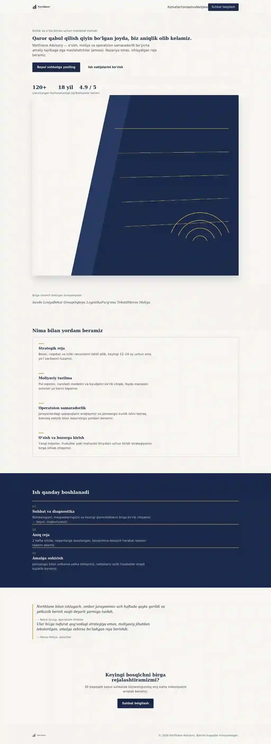 Modern Business Landing Page — HTML & CSS