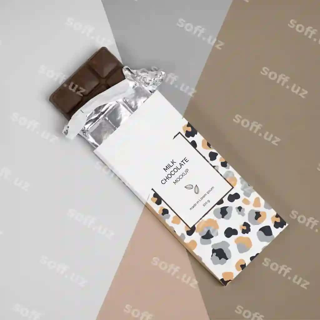 Shokolad qadoqlash namunasi | Chocolate packaging mockup 2