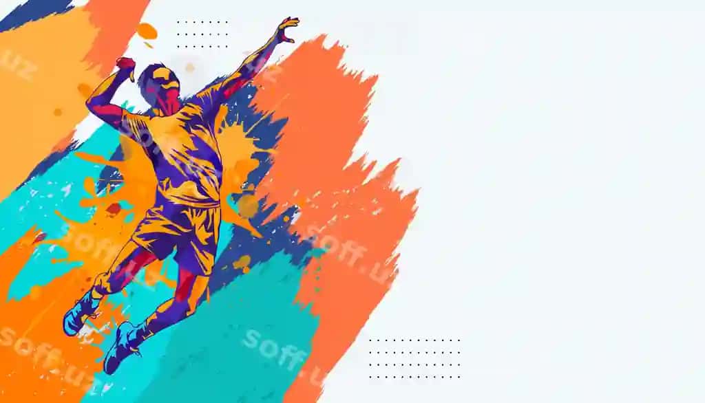Milliy sport banner shabloni vektor illustratsiyasi voleyball sportchisi | National sport banner template vector illustration volleyball athlete