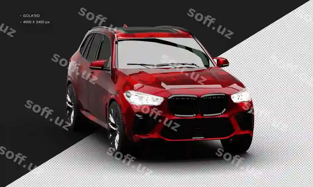 Izolyatsiya qilingan haqiqiy metall qizil kamuflyaj hashamatli zamonaviy shahar suvi | Isolated realistic metallic red camouflage luxury modern city suv