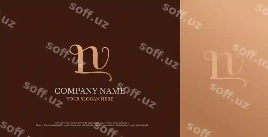 Dastlabki lv logotipi dizayni vektori | Initial lv logo design vector