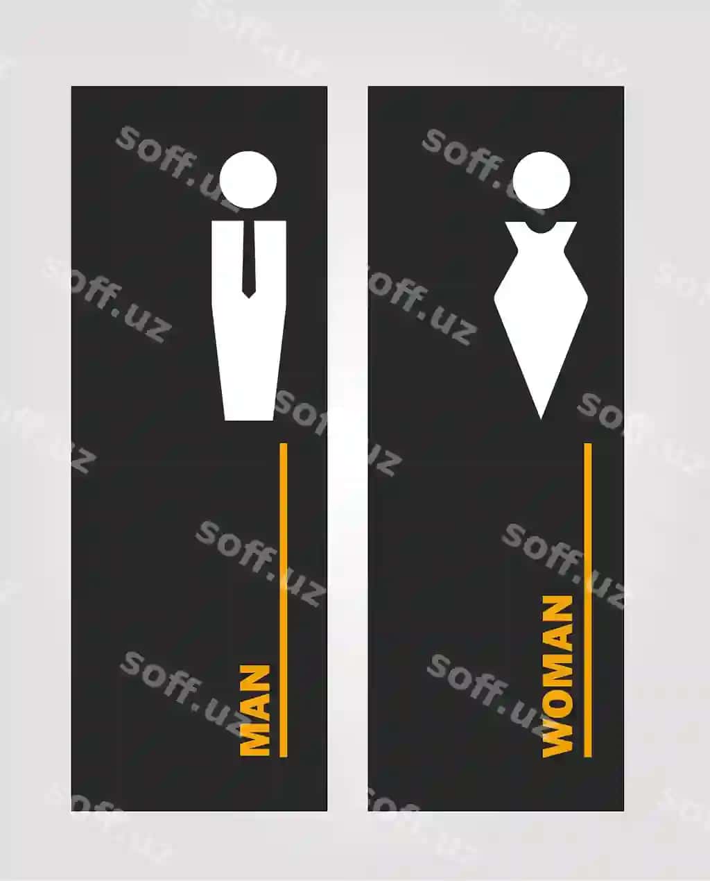 Erkaklar, ayollar, hojatxona belgilari | Man women toilet signs