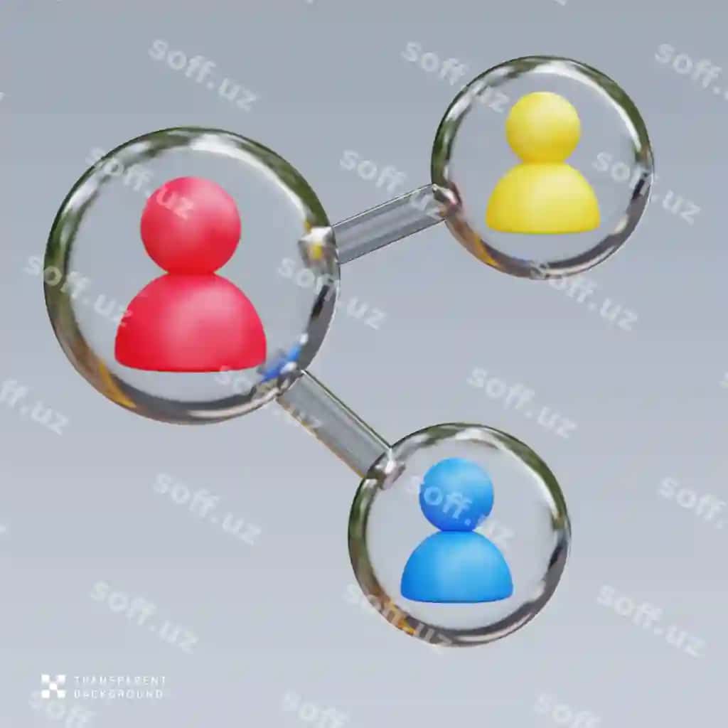 Psd tarmoq 3d illustratsiya | Psd networking 3d illustration