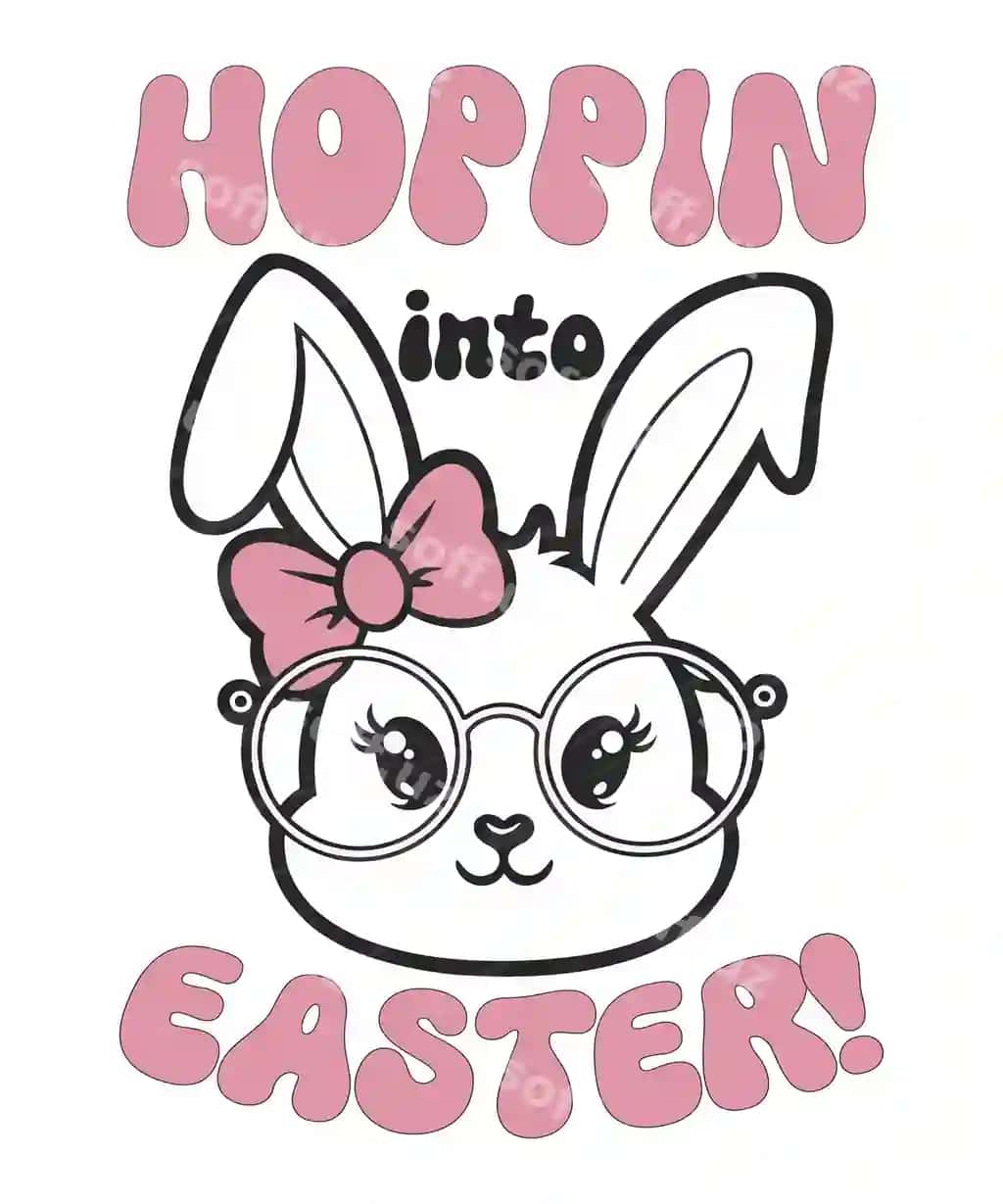 Pasxa quyonlarining futbolkalari dizayniga o'xshash | Hoppin into easter bunny tshirt design