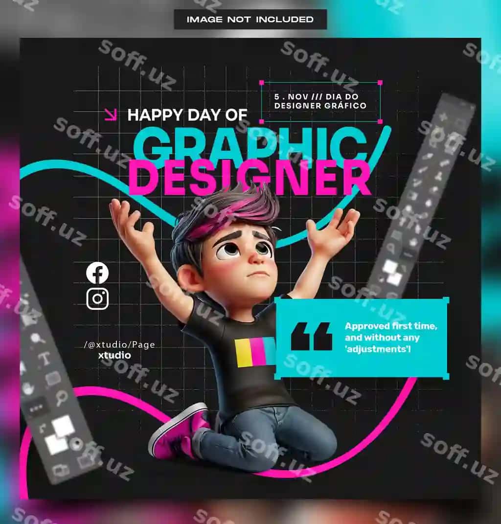 Grafik dizayner portfelyo postlarini namoyish, psd qo'shish | Graphic designer post portfolio showcase add psd