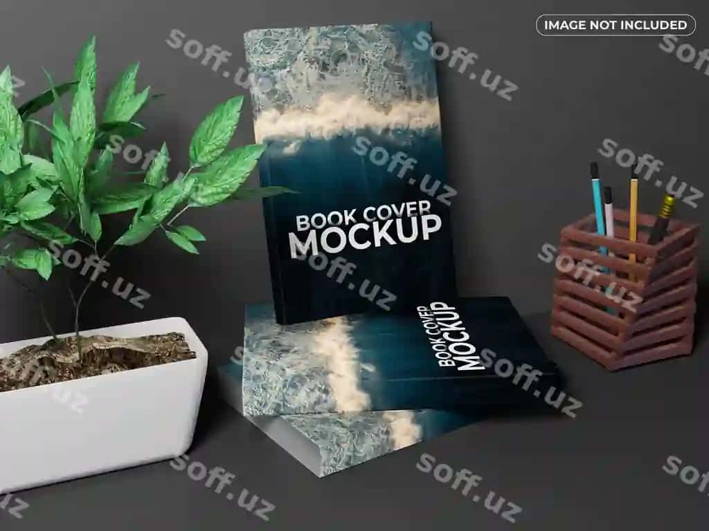 Haqiqiy kitoblarning muqovasining maketi | Realistic books front cover mockup