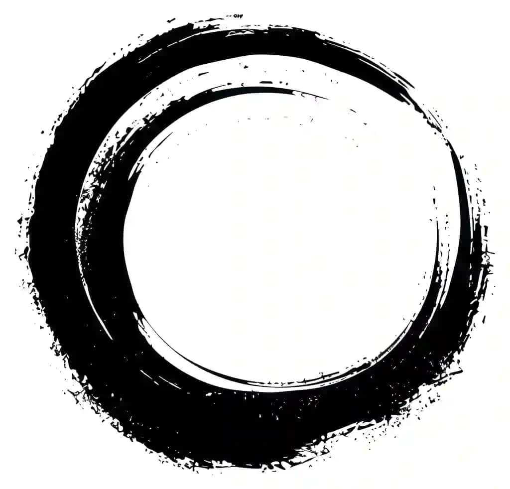 Abstrakt qo'lda bo'yalgan enso doira cho'tkasi zarbasi | Abstract hand painted enso circle brush stroke