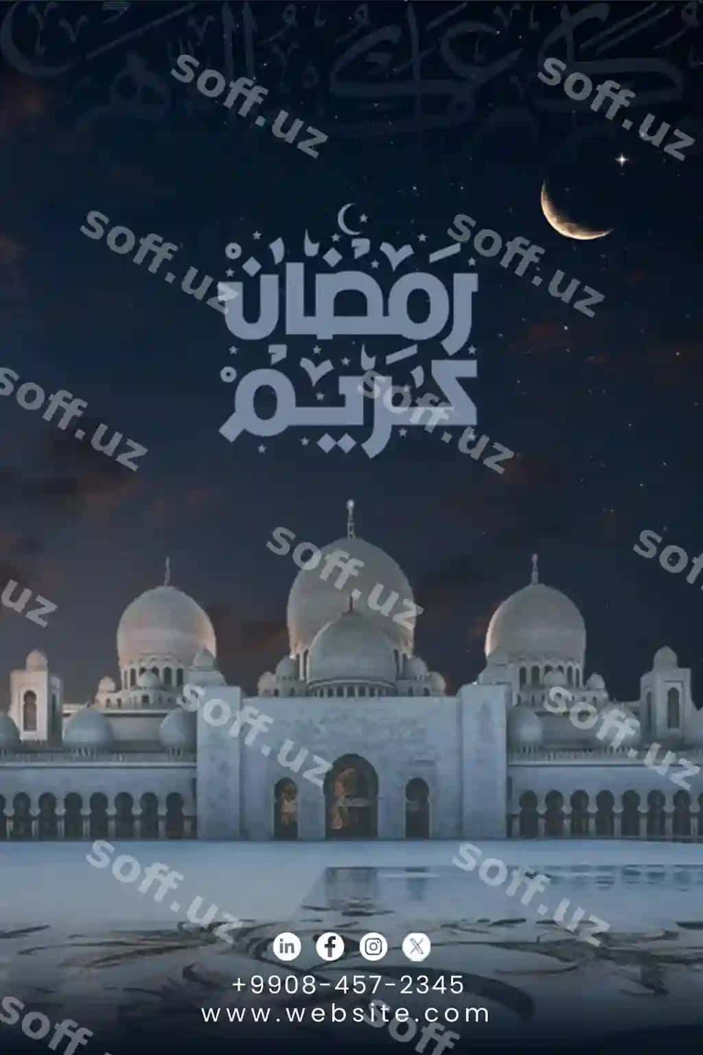 Ramadan kareem poyezt shabloni | Ramadan kareem poster template