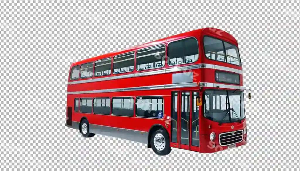 Shahar manzarasi bilan ikki qavatli avtobus | Doubledecker bus with city skyline view