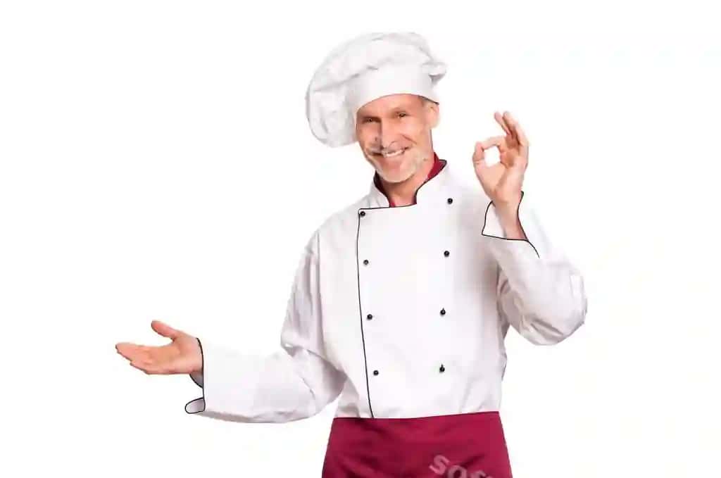 Baxtli oshpaz ishora qilmoqda | Happy chef pointing
