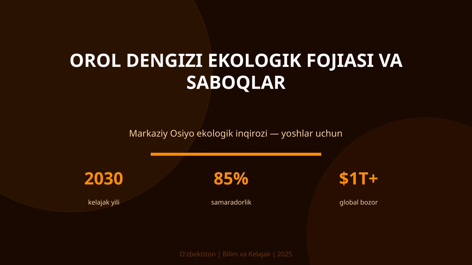 Orol dengizi ekologik fojiasi va saboqlar