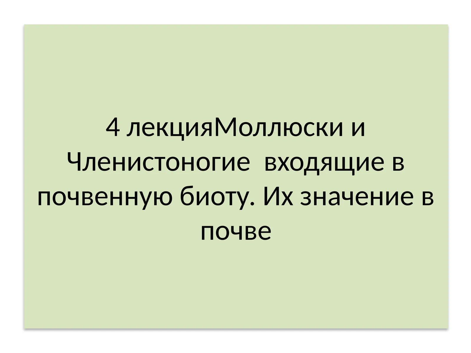 Моллюски и Членистоногие