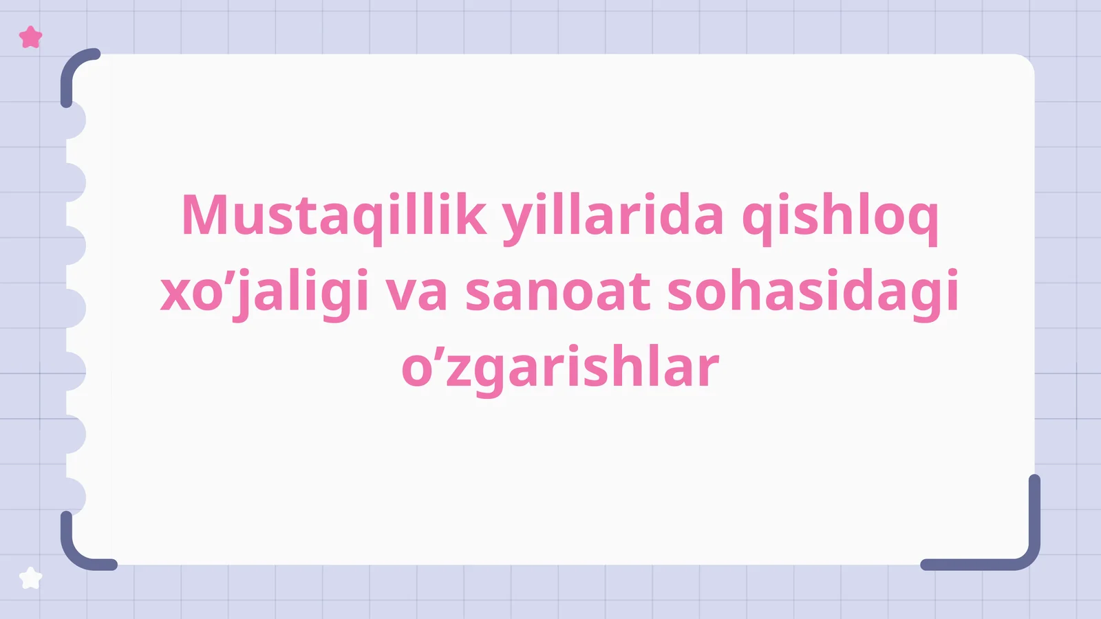 Mustaqillik yillarida qishloq xo’jaligi va sanoat sohasidagi o’zgarishlar