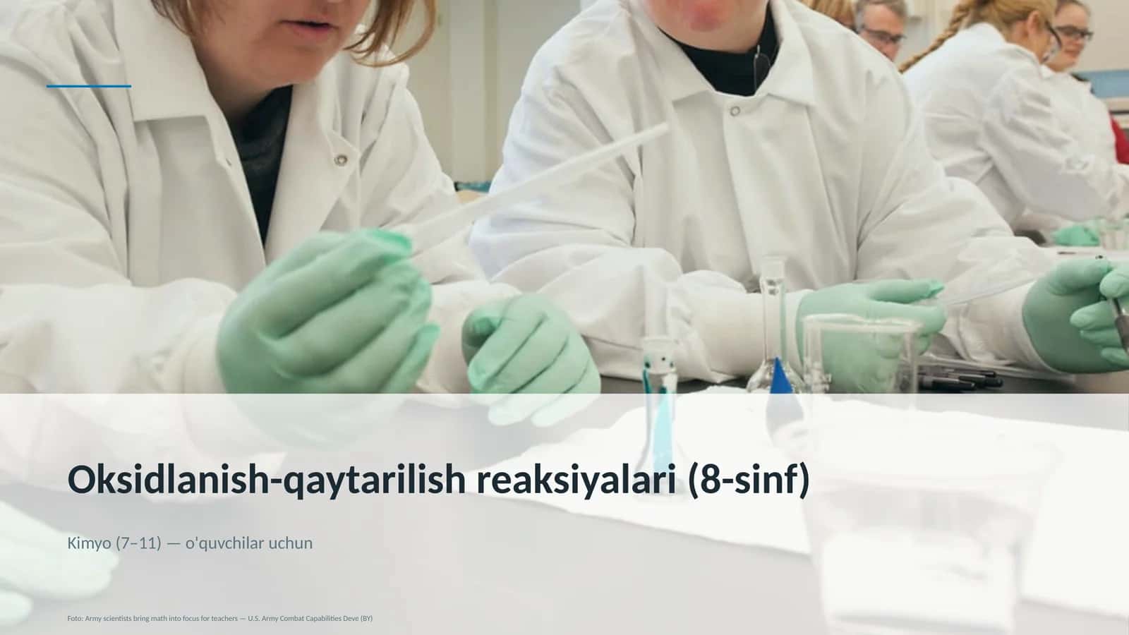 Oksidlanish-qaytarilish reaksiyalari (8-sinf)