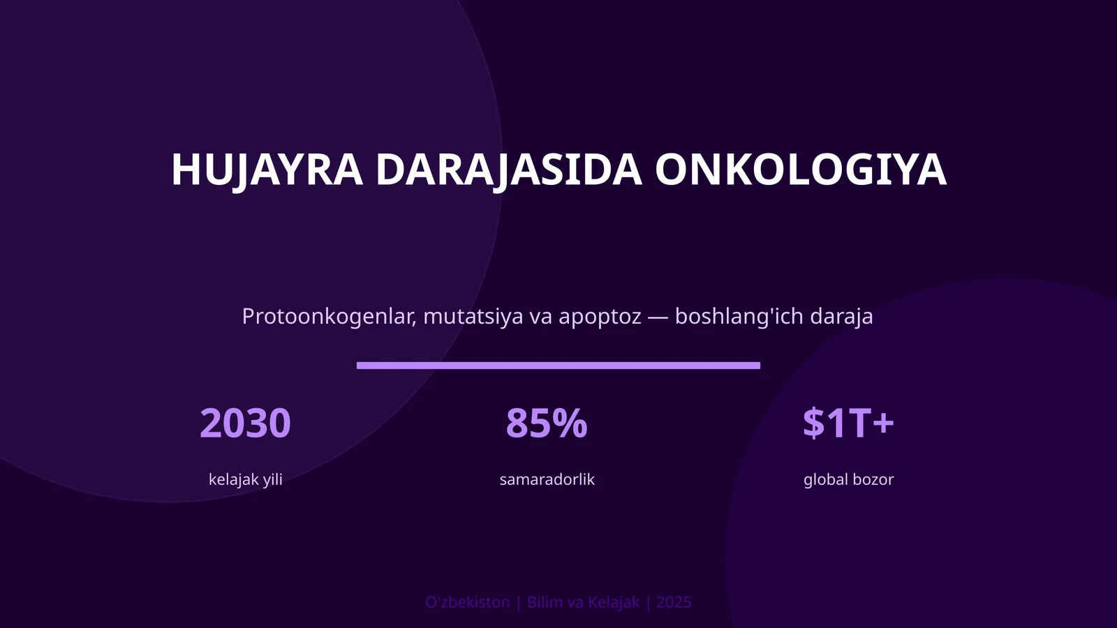HUJAYRA DARAJASIDA ONKOLOGIYA