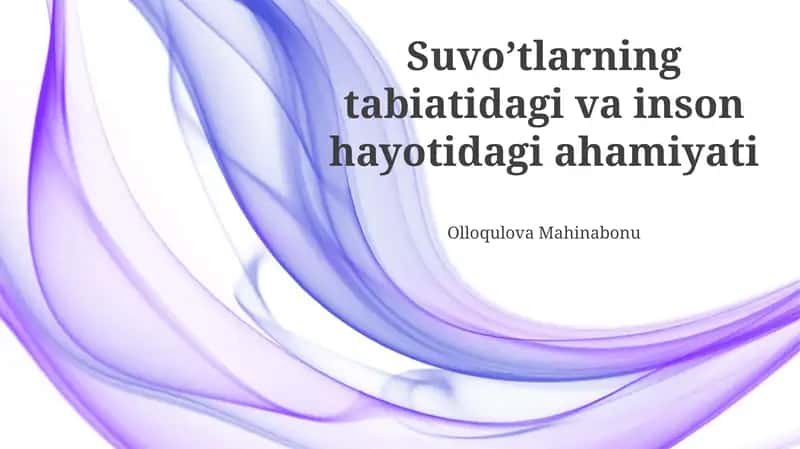 Choʻllar Inson Hayotidagi Ahamiyati