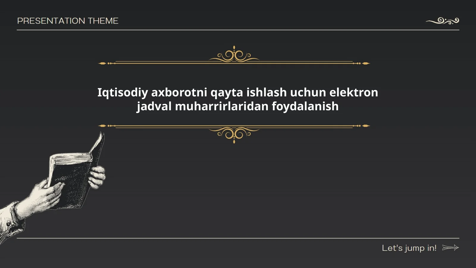 Elektron jadval muharrirlaridan foydalanish