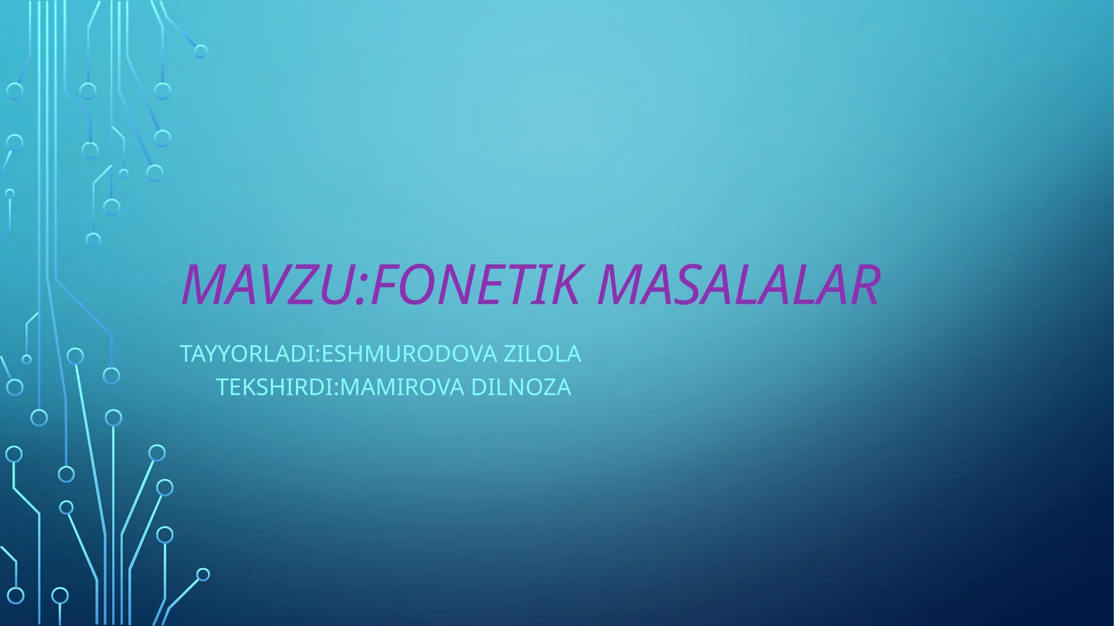 fonetik masalalar