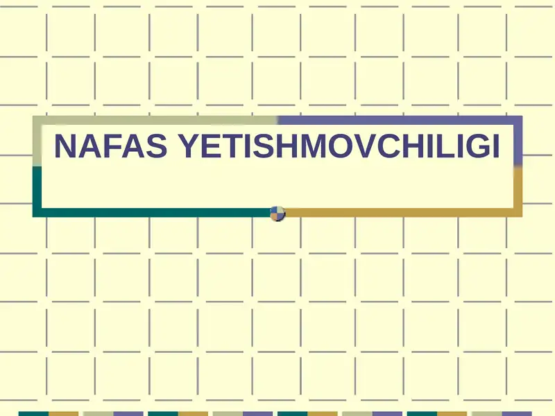 nafas yetishmovchiligi