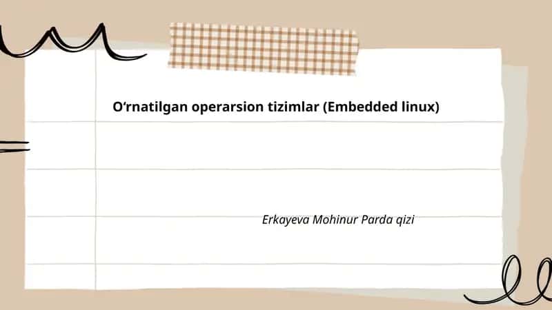 O‘rnatilgan tizimlar tarixi