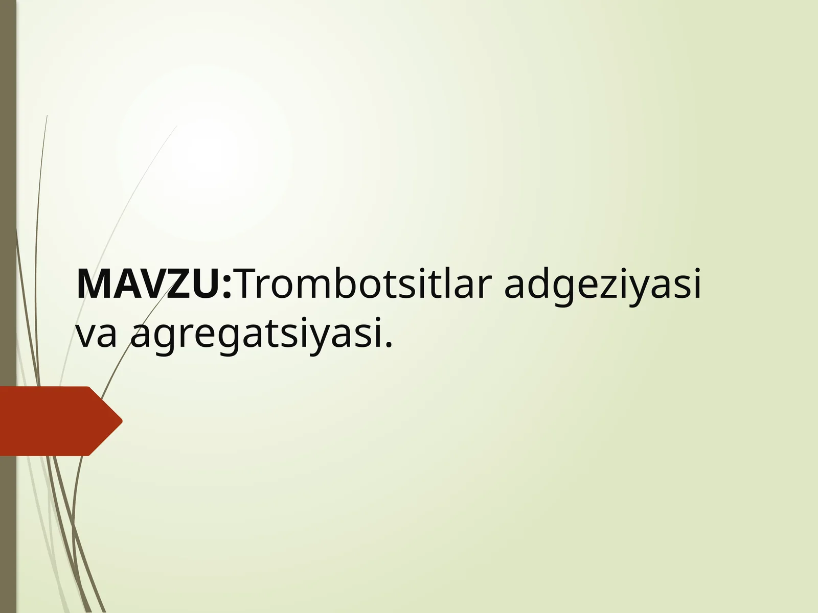 Trombotsitlar adgeziyasi va agregatsiyasi